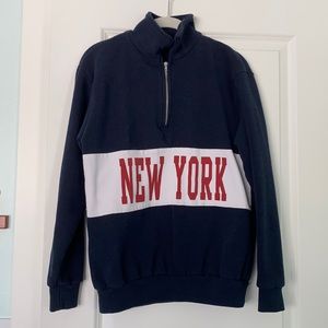 Brandy Melville New York quarter zip pullover